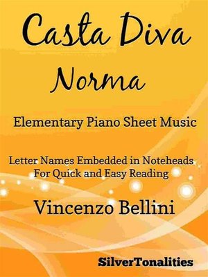 cover image of Casta Diva Elementary Piano Sheet Music
